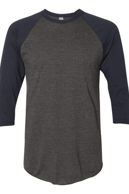 American Apparel BB453W - Unisex Poly-Cotton 3/4-Sleeve Raglan T-Shirt