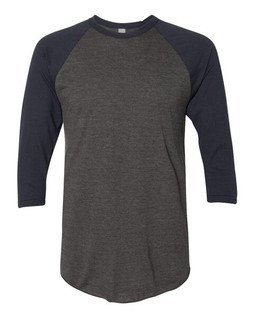 American Apparel BB453W - Unisex Poly-Cotton 3/4-Sleeve Raglan T-Shirt