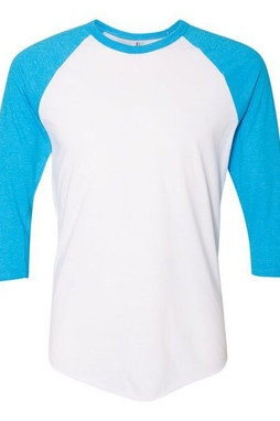 American Apparel BB453W - Unisex Poly-Cotton 3/4-Sleeve Raglan T-Shirt