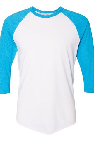 American Apparel BB453W - Unisex Poly-Cotton 3/4-Sleeve Raglan T-Shirt