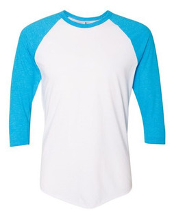 American Apparel BB453W - Unisex Poly-Cotton 3/4-Sleeve Raglan T-Shirt