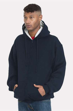 Bayside 940 - USA-Made Super Heavy Thermal Lined Full-Zip Hooded Sweatshirt