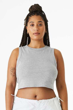 Bella+Canvas 1013 - Camiseta de tirantes para mujer Micro Rib Muscle Crop Tank