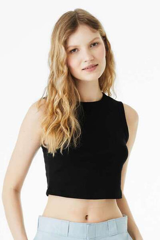 Bella+Canvas 1013 - Camiseta de tirantes para mujer Micro Rib Muscle Crop Tank
