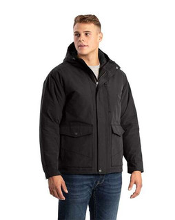 Berne HJ67 - Mens Highland Quilt-Lined Micro-Duck Hooded Coat