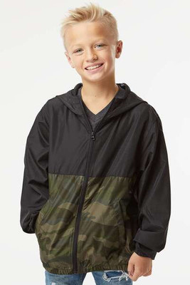 Independent Trading Co. EXP24YWZ - Chaqueta cortavientos ligera con cremallera completa para jóvenes