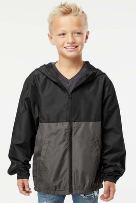 Independent Trading Co. EXP24YWZ - Chaqueta cortavientos ligera con cremallera completa para jóvenes