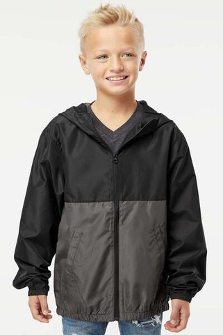 Independent Trading Co. EXP24YWZ - Chaqueta cortavientos ligera con cremallera completa para jóvenes