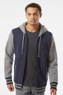 Independent Trading Co. IND45UVZ - Unisex Varsity Full-Zip Hooded Sweatshirt