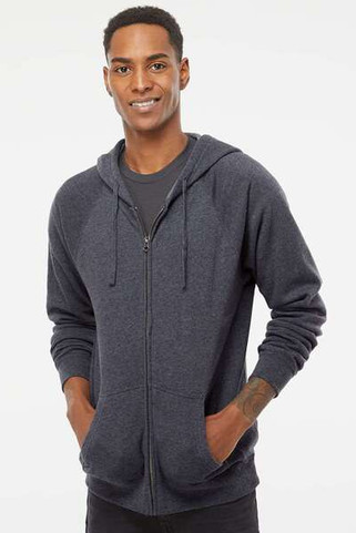 Independent Trading Co. PRM33SBZ - Unisex Special Blend Raglan Hooded Full-Zip Sweatshirt