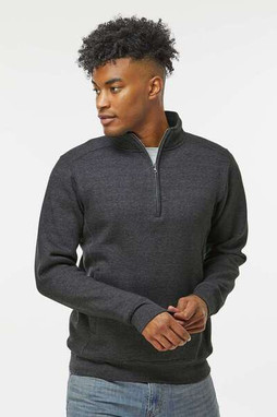 J. America 8717 - Heavyweight Fleece Quarter-Zip Sweatshirt
