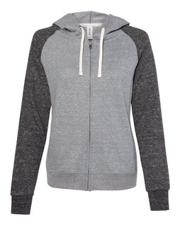 Jerzees 92WR - Ladies Snow Heather Full Zip Hooded Sweatshirt