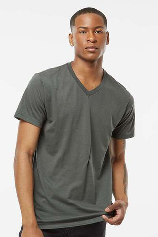 Tultex 207 - Camiseta de cuello en V Poly-Rich
