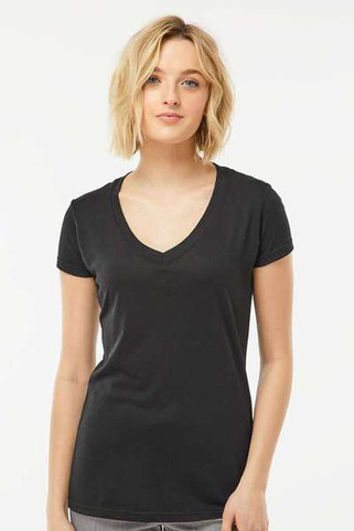 Tultex 244 - Womens Poly-Rich V-Neck T-Shirt