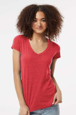 Tultex 244 - Womens Poly-Rich V-Neck T-Shirt