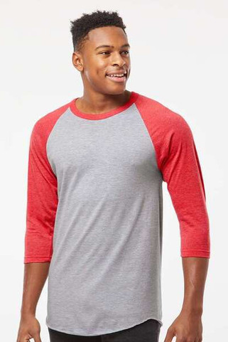 Tultex 245 - Camiseta Raglan de punto fino
