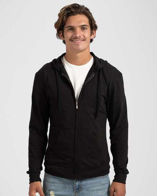 Tultex 260 - Camiseta de manga larga con capucha y cremallera Beach Full-Zip