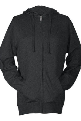Tultex 260 - Camiseta de manga larga con capucha y cremallera Beach Full-Zip