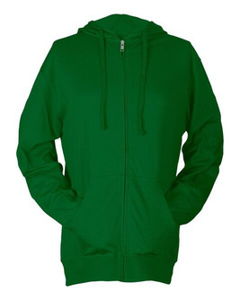 Tultex 260 - Camiseta de manga larga con capucha y cremallera Beach Full-Zip