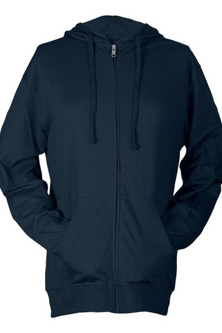 Tultex 260 - Camiseta de manga larga con capucha y cremallera Beach Full-Zip