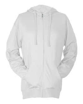 Tultex 260 - Camiseta de manga larga con capucha y cremallera Beach Full-Zip
