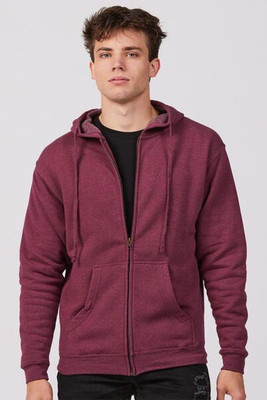 Tultex 581 - Sudadera con capucha y cremallera completa de forro polar premium