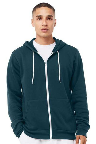 Bella+Canvas 3739 - Unisex Poly-Cotton Fleece Full-Zip Hoodie