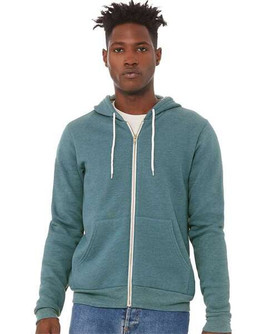 Bella+Canvas 3739 - Unisex Poly-Cotton Fleece Full-Zip Hoodie