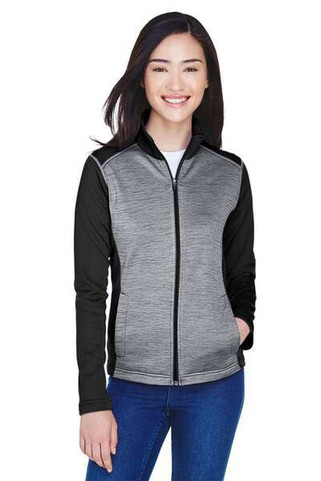 Devon & Jones DG796W - Ladies Newbury Colorblock Mélange Fleece Full-Zip