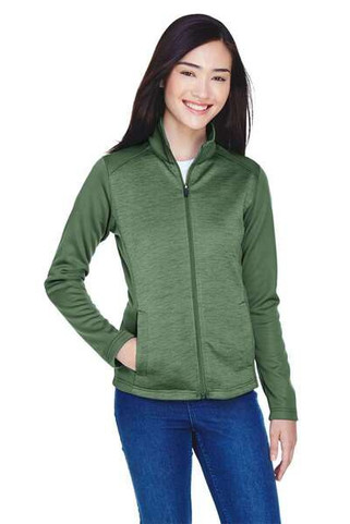 Devon & Jones DG796W - Chandail Newbury Fleece Mélange Colorblock Full-Zip - Femme
