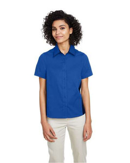 Harriton M586W - Chemise à manches courtes Flash Il Colorblock pour femme