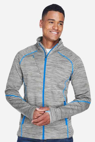 North End 88697 - Mens Flux Mélange Bonded Fleece Jacket