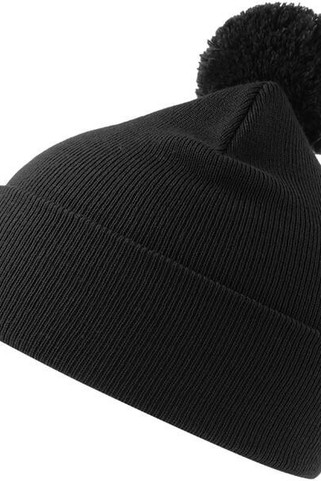 Atlantis ACWIPO - Atlantis Wind S Pompom Recycled Beanie Double Skin Cuffed
