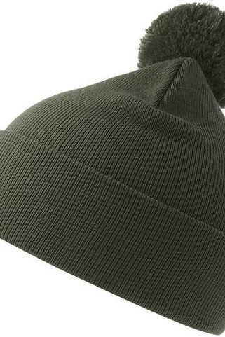 Atlantis ACWIPO - Atlantis Wind S Pompom Recycled Beanie Double Skin Cuffed