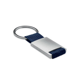 GiftRetail IT3020 - TECH Premium Metal Key Ring with Colored Webbing