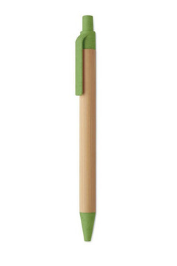 ITEA COLOUR Push button ball pen in bamboo - GiftRetail MO2635