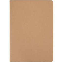 EgotierPro 107981 - Slyk A5 kraft cahier notebook with ruled pages
