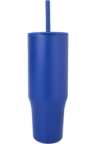 Gobelet isotherme Brady 900 ml certifié RCS avec paille en silicone - EgotierPro 100867