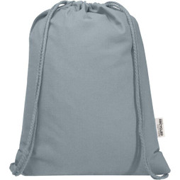 Oregon Blend 140 g/m² GRS recycled drawstring bag 5L - EgotierPro 120761