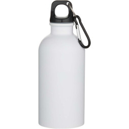 EgotierPro 100871 - Oregon 400 ml matte RCS recycled single wall stainless steel water bottle with carabiner