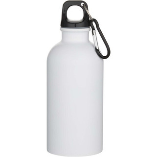 Oregon 400 ml matte RCS recycled single wall stainless steel water bottle with carabiner - EgotierPro 100871