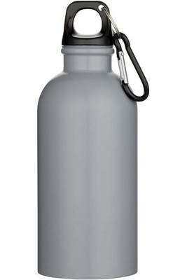 Oregon 400 ml matte RCS recycled single wall stainless steel water bottle with carabiner - EgotierPro 100871