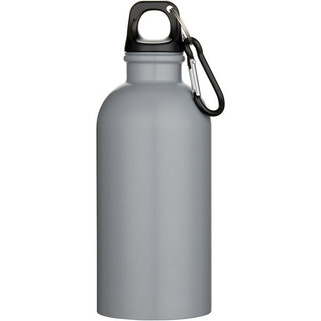 Oregon 400 ml matte RCS recycled single wall stainless steel water bottle with carabiner - EgotierPro 100871