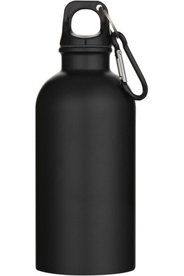 Oregon 400 ml matte RCS recycled single wall stainless steel water bottle with carabiner - EgotierPro 100871