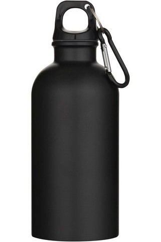 Oregon 400 ml matte RCS recycled single wall stainless steel water bottle with carabiner - EgotierPro 100871