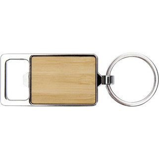 Snapper bamboo keychain with bottle opener - EgotierPro 126340