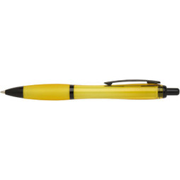 PF Concept 106296 - Stylo bille Nash en plastique recyclé avec garnitures noires (encre noire)
