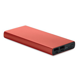 POWERFLAT UltraSlim 10000mAh Aluminum Quick Charge Power Bank - GiftRetail MO6770