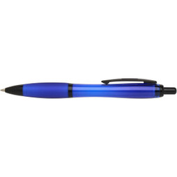 Nash balpen van gerecycled plastic met zwarte rand (zwarte inkt) - EgotierPro 106296