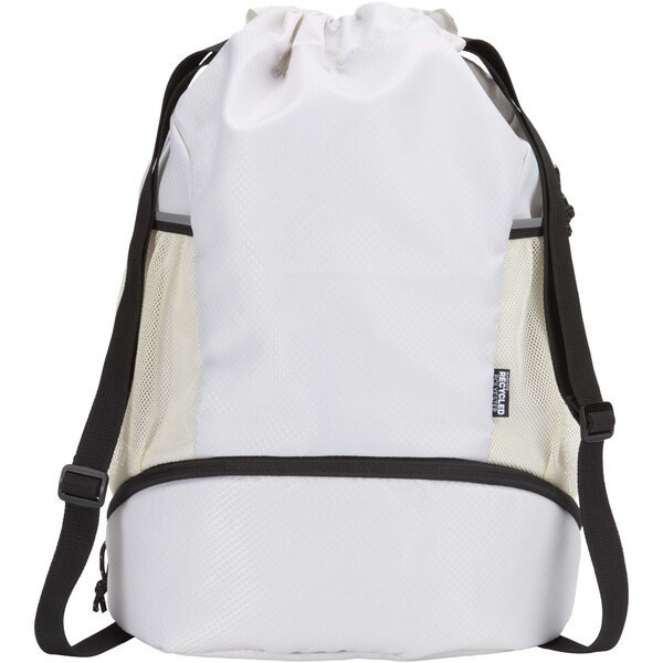 Nomad GRS recycled sports drawstring bag with bottom compartment 18L - EgotierPro 130099